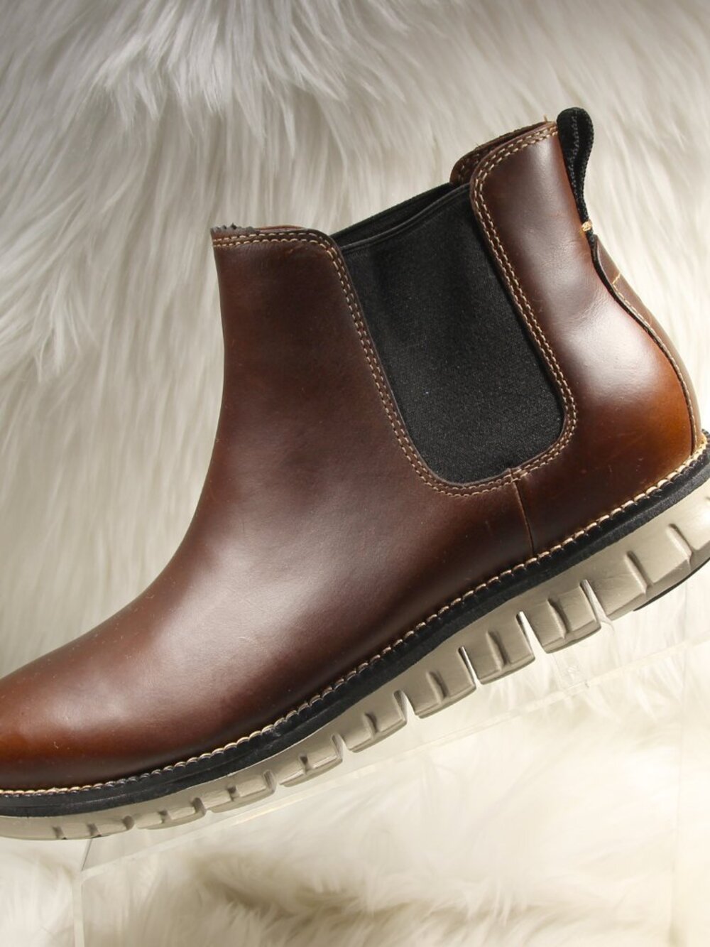 Cole Haan Zerogrand Waterproof Chelsea Boots Brown Leather C30164 Men’s 7M